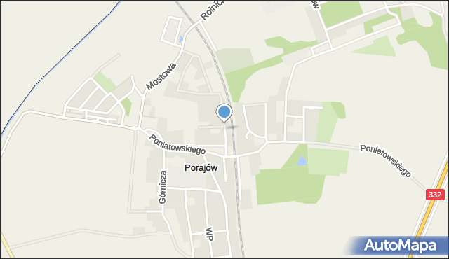 Porajów, Spokojna, mapa Porajów