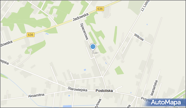 Postoliska, Spacerowa, mapa Postoliska