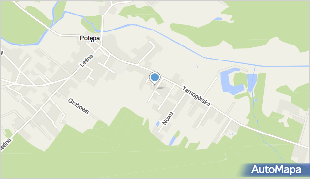 Potępa, Sportowa, mapa Potępa