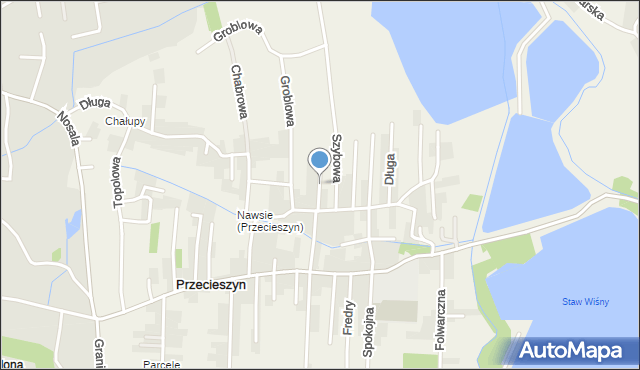 Przecieszyn, Spacerowa, mapa Przecieszyn