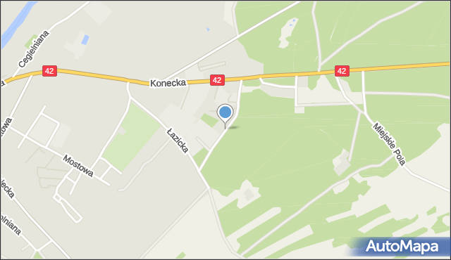 Przedbórz powiat radomszczański, Spacerowa, mapa Przedbórz powiat radomszczański