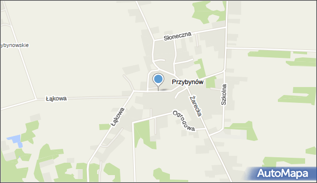 Przybynów, Spadowa, mapa Przybynów