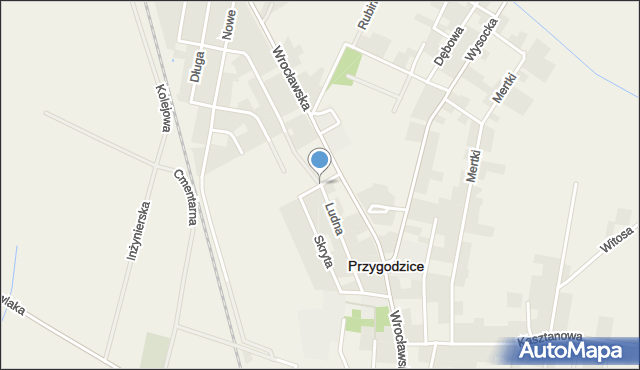 Przygodzice, Spokojna, mapa Przygodzice