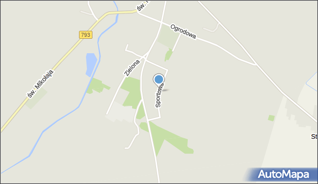 Przyrów, Sportowa, mapa Przyrów