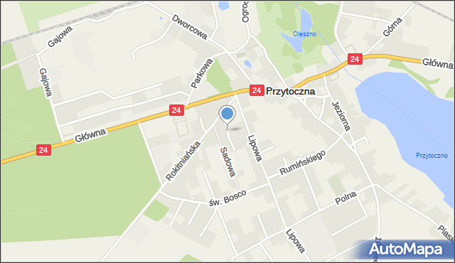 Przytoczna, Spokojna, mapa Przytoczna