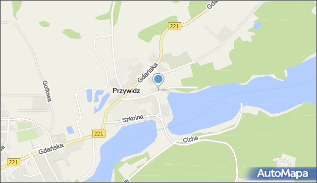 Przywidz powiat gdański, Spacerowa, mapa Przywidz powiat gdański