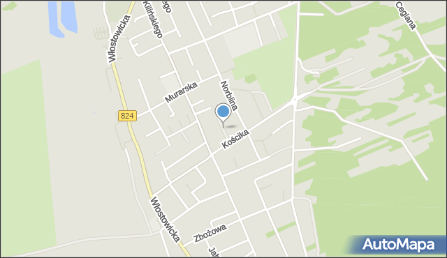 Puławy, Spóza Mikołaja, mapa Puław
