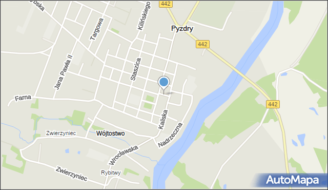 Pyzdry, Spółdzielców, mapa Pyzdry