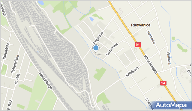 Radwanice gmina Siechnice, Sportowa, mapa Radwanice gmina Siechnice