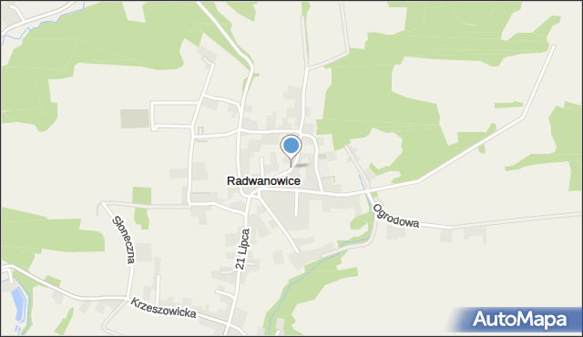 Radwanowice, Spacerowa, mapa Radwanowice