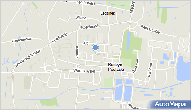 Radzyń Podlaski, Spokojna, mapa Radzyń Podlaski