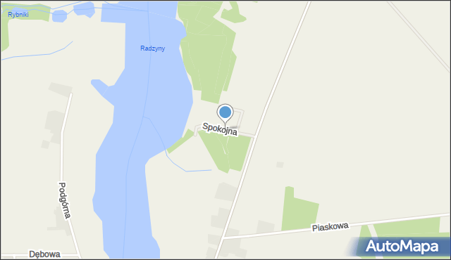 Radzyny, Spokojna, mapa Radzyny