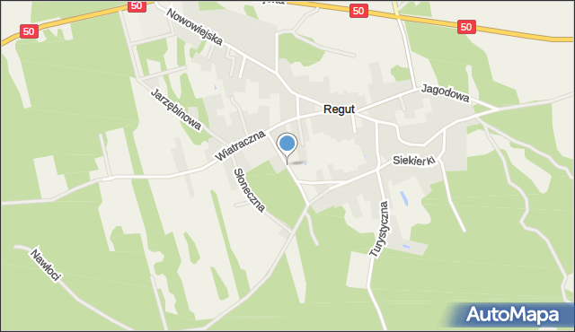 Regut, Sportowa, mapa Regut