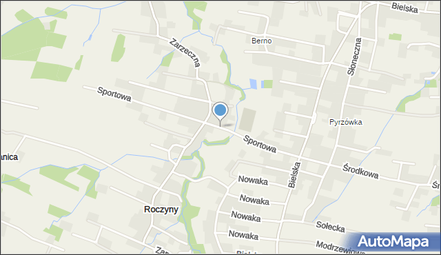 Roczyny, Sportowa, mapa Roczyny