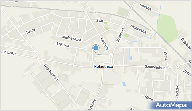 Rokietnica powiat poznański, Sportowa, mapa Rokietnica powiat poznański