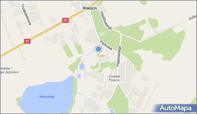 Rokocin, Sportowa, mapa Rokocin