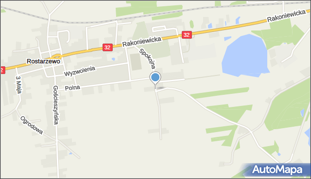 Rostarzewo, Spokojna, mapa Rostarzewo