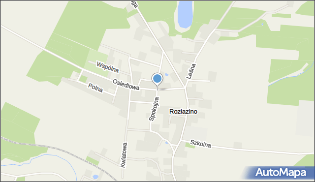 Rozłazino gmina Łęczyce, Spokojna, mapa Rozłazino gmina Łęczyce