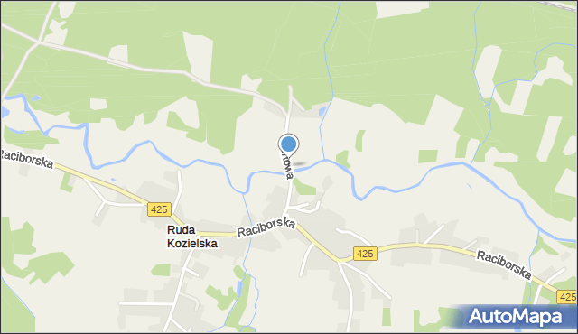 Ruda Kozielska, Sportowa, mapa Ruda Kozielska