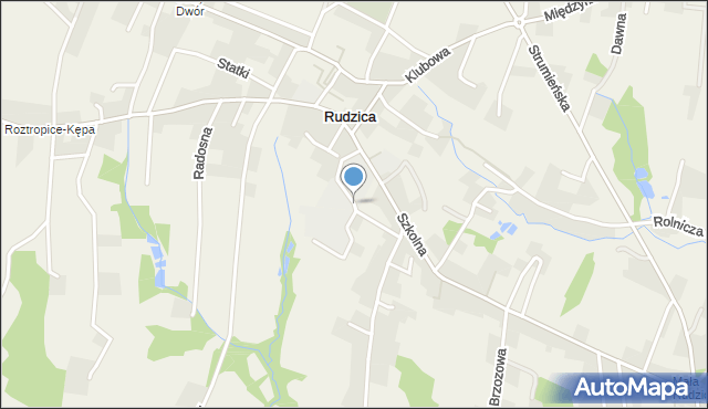 Rudzica gmina Jasienica, Sportowa, mapa Rudzica gmina Jasienica