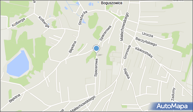 Rybnik, Spacerowa, mapa Rybnika