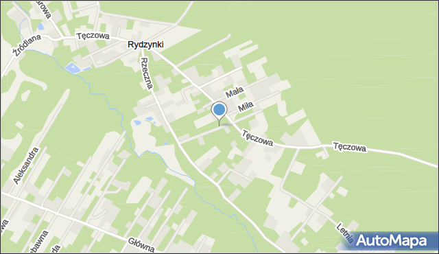 Rydzynki, Śpiewna, mapa Rydzynki