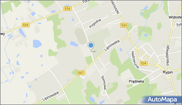 Rypin, Sportowa, mapa Rypin