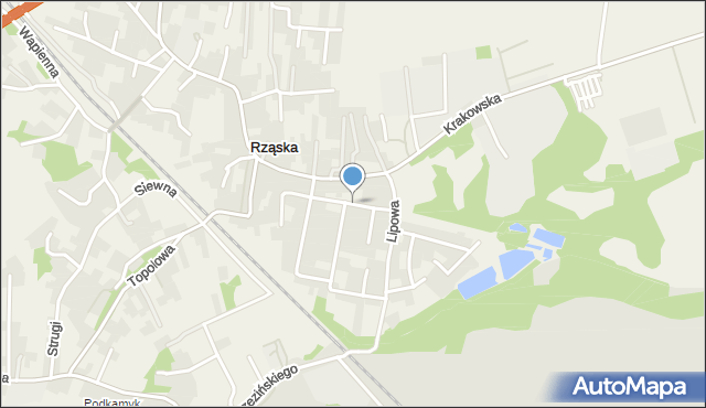 Rząska, Spacerowa, mapa Rząska