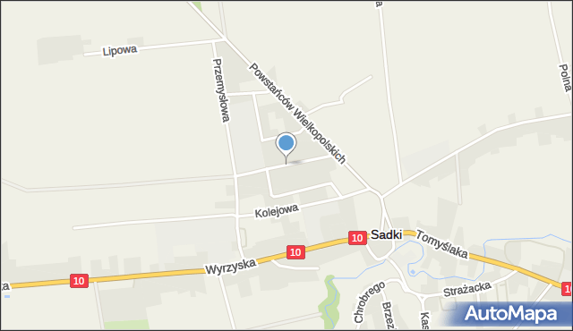 Sadki powiat nakielski, Spółdzielców, mapa Sadki powiat nakielski