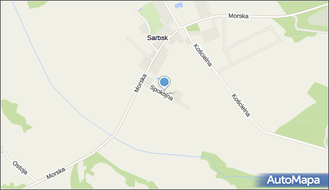 Sarbsk, Spokojna, mapa Sarbsk