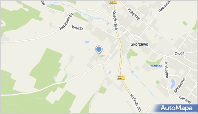 Skorzewo, Spacerowa, mapa Skorzewo