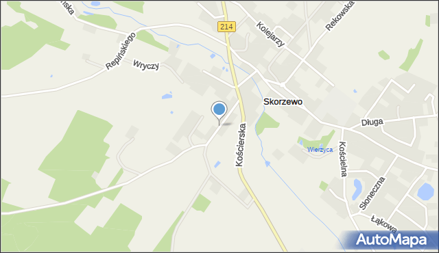 Skorzewo, Sportowa, mapa Skorzewo