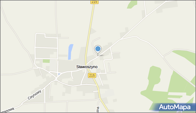 Sławoszyno, Spacerowa, mapa Sławoszyno
