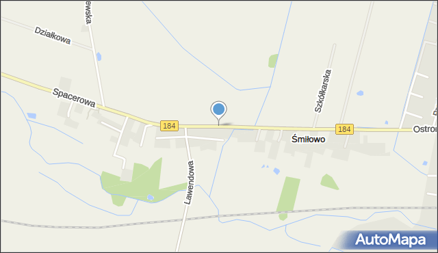 Śmiłowo gmina Szamotuły, Spacerowa, mapa Śmiłowo gmina Szamotuły