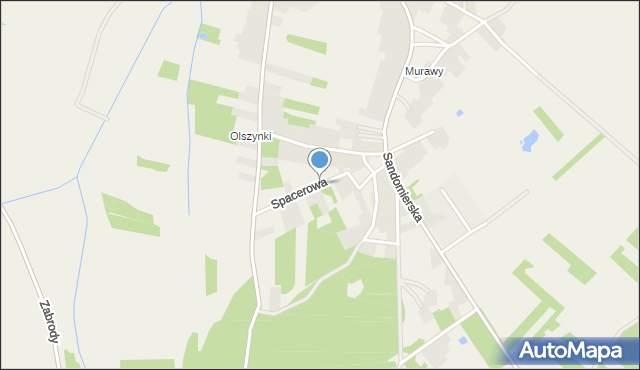 Sokolniki gmina Gorzyce, Spacerowa, mapa Sokolniki gmina Gorzyce