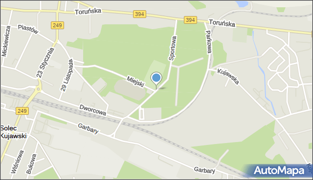 Solec Kujawski, Sportowa, mapa Solec Kujawski