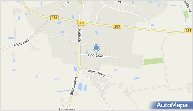 Sompolno, Sportowa, mapa Sompolno