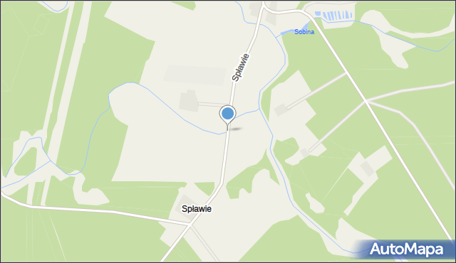 Spławie gmina Drzycim, Spławie, mapa Spławie gmina Drzycim