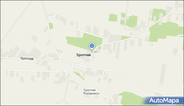 Sporniak gmina Konopnica, Sporniak, mapa Sporniak gmina Konopnica