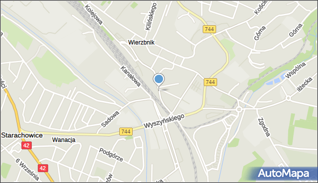 Starachowice, Spółdzielcza, mapa Starachowic