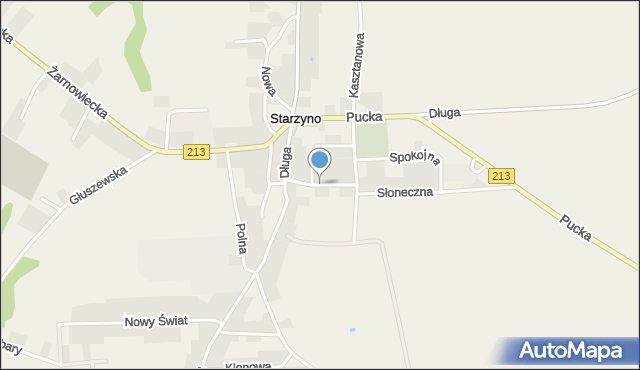 Starzyno gmina Puck, Spółdzielców, mapa Starzyno gmina Puck