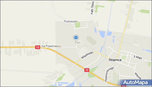 Stopnica, Sportowa, mapa Stopnica