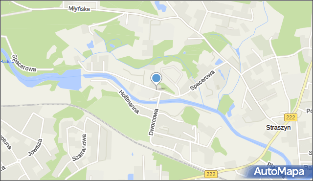Straszyn, Spacerowa, mapa Straszyn