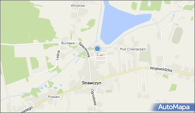 Strawczyn, Sportowa, mapa Strawczyn