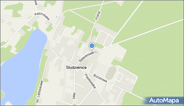 Studzienice powiat bytowski, Spacerowa, mapa Studzienice powiat bytowski