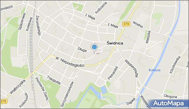 Świdnica, Spółdzielcza, mapa Świdnicy