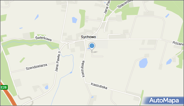 Sychowo, Sportowa, mapa Sychowo