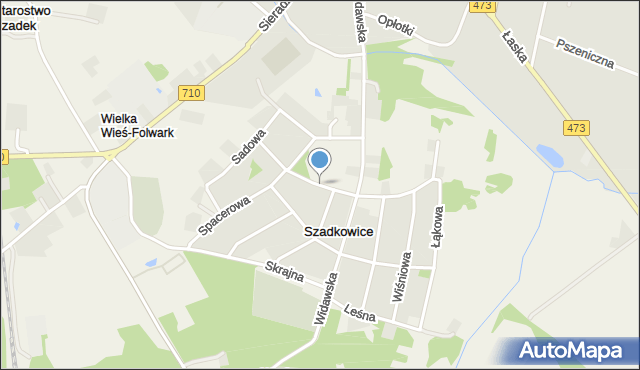 Szadkowice-Ogrodzim, Spokojna, mapa Szadkowice-Ogrodzim