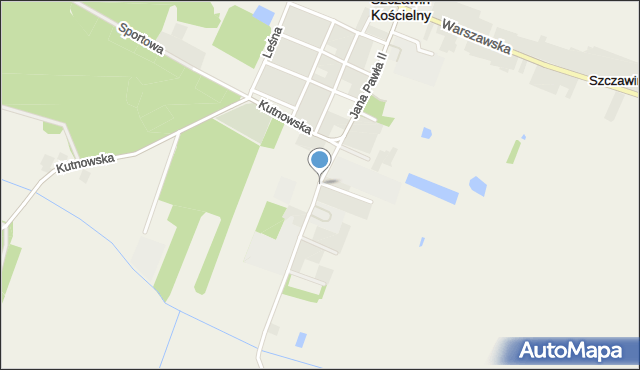 Szczawin Kościelny, Spółdzielcza, mapa Szczawin Kościelny