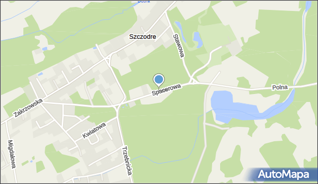 Szczodre, Spacerowa, mapa Szczodre